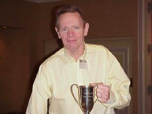 Don Perry with the Best Overall Player trophy