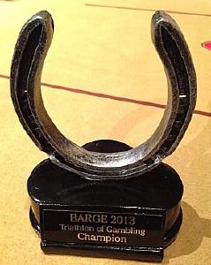 Triathlon of Gambling Champion horseshoe trophy